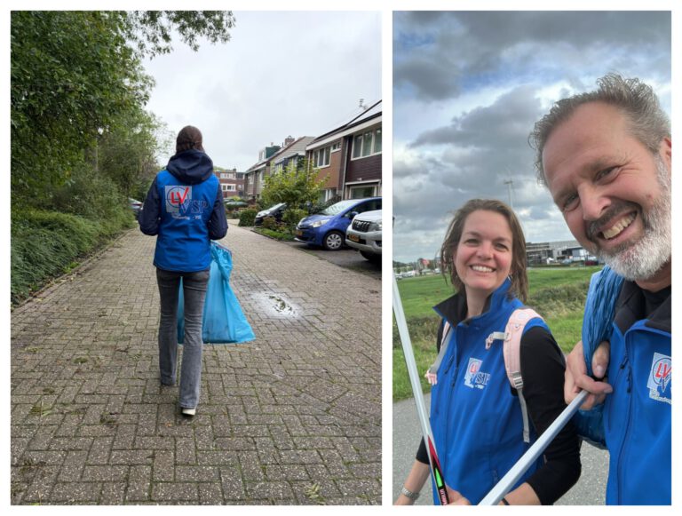 Samen voor een schoner Nieuwegein: fractieleden steken de handen uit de mouwen